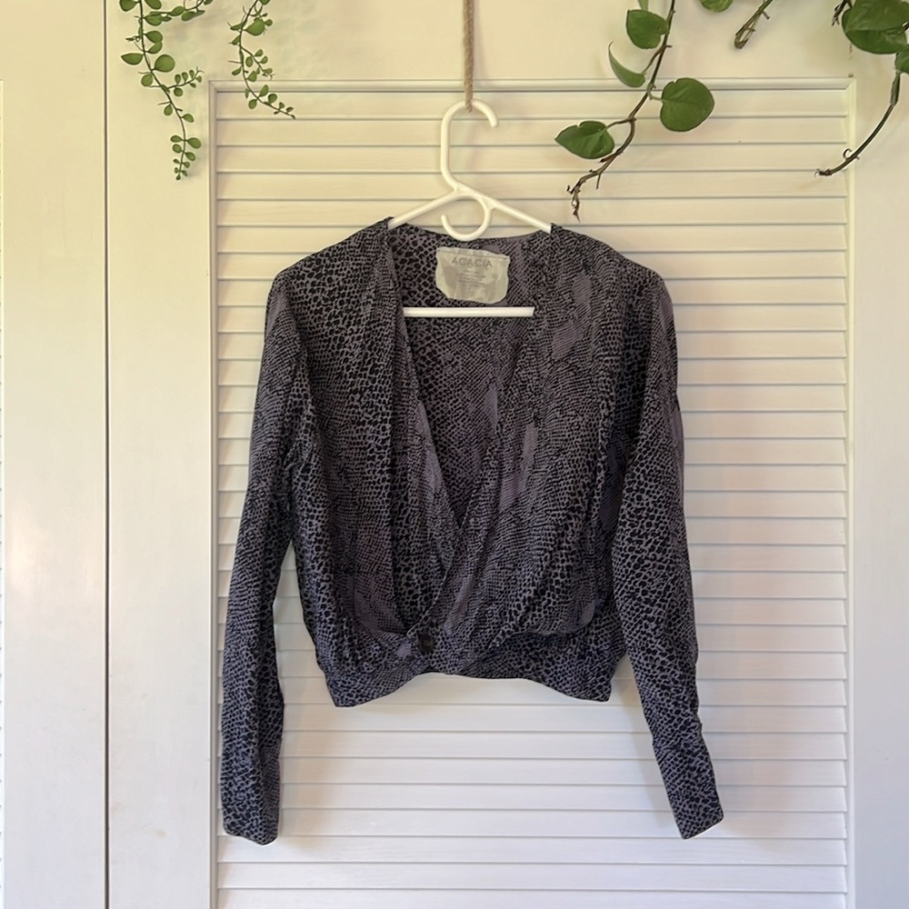 Acacia 💜 Cupro long sleeve top S